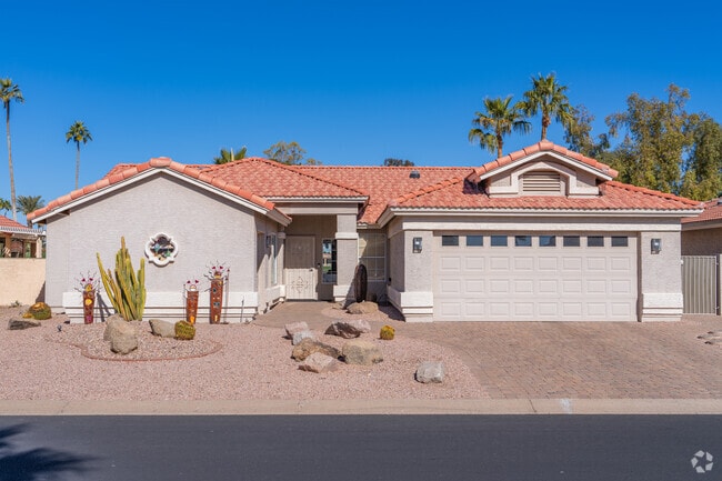 Sun Lakes has many Mediterranean-style homes throughout the community.