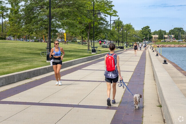Come from Hillcrest and take a jog or walk your dog along nearby Lake Michigan on the weekend.