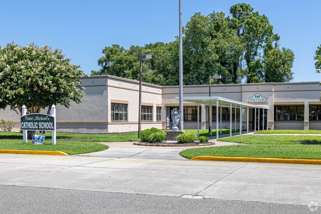 St. Michael Catholic School is located in a residential area in South Myrtle Beach.