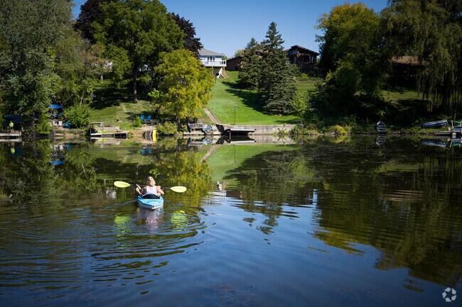 Woods Creek Lake in Lake in the Hills is a popular destination for kayaking and paddleboarding.