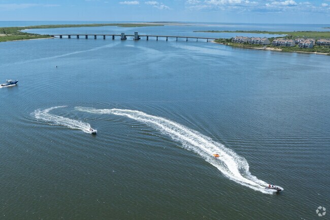 Boating sports can be found on the ocean or the bay in Shirley.