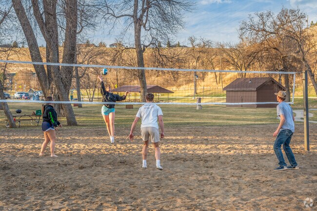 Pioneer Park has great outdoor sand volleyball courts for residents to use.