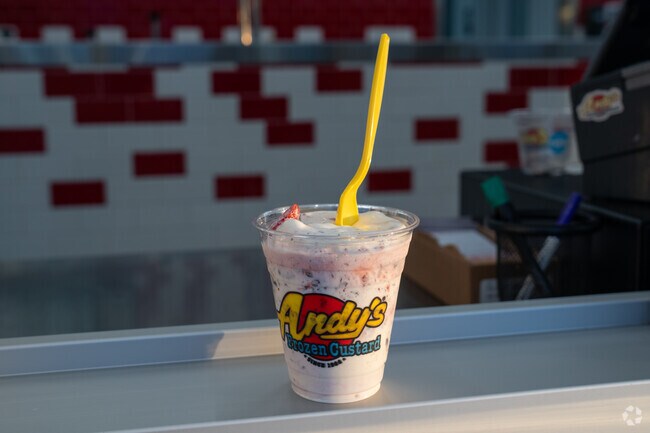Enjoy a Snowmonster Concrete at Andy's Frozen Custard in Kaliste Saloom.