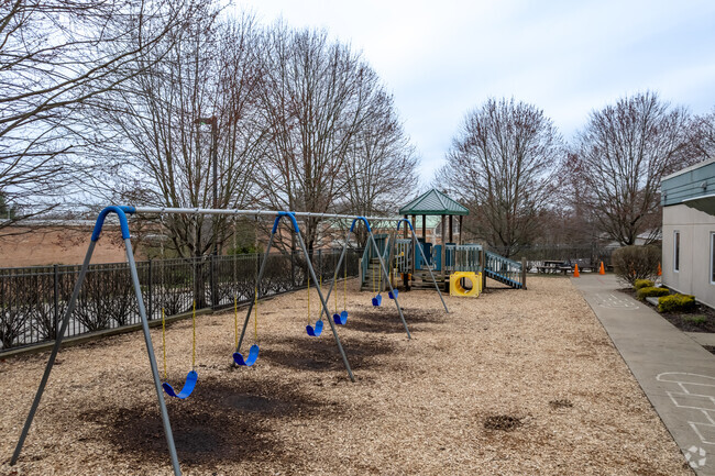Students have a nice playground to play on at recess at Our Lady Of The Elms Elementary School.