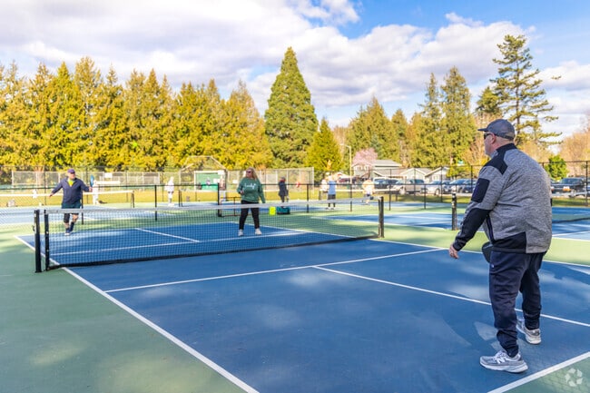 Residents enjoy the pickle ball court at Jennings Memorial Park in Marysville.