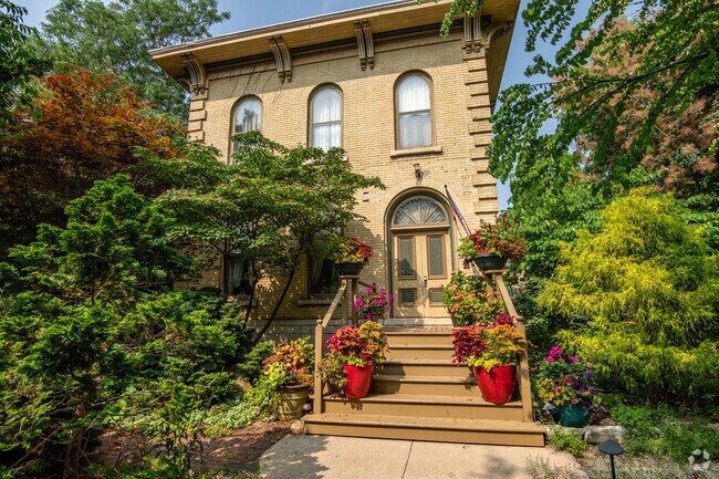 A gorgeous brick Italianate home stands proudly in Brewers Hill.