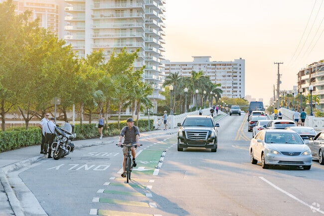 The Venetian Islands Causeway can get congested at times with commuters using it.