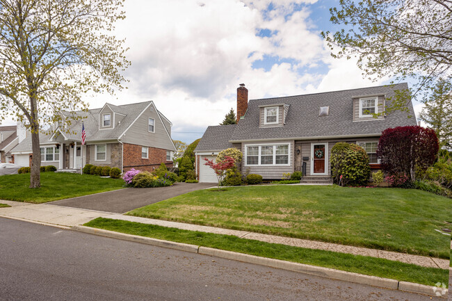 Some smaller Cape Cod style homes can be found throughout Old Bethpage.