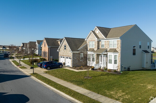 Newer homes such as these colonials make up much of the housing stock in Millsboro.