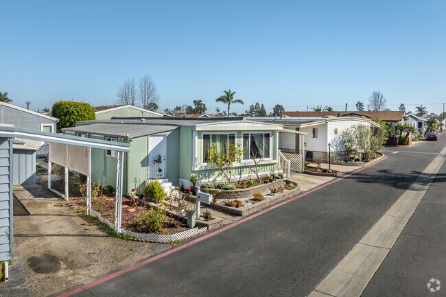The Adams community in Huntington Beach offers well-maintained mobile homes, providing an affordable coastal living option with modern amenities, clean, well-kept parks and community pools.