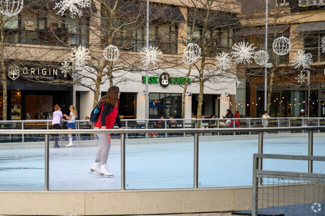 Pentagon City near Foxcroft Heights is home to an ice skating rink in the winter.