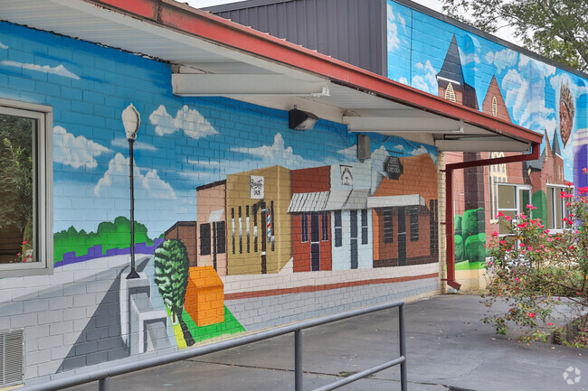 The South Sumter resource center is adorned with murals on many of its walls.