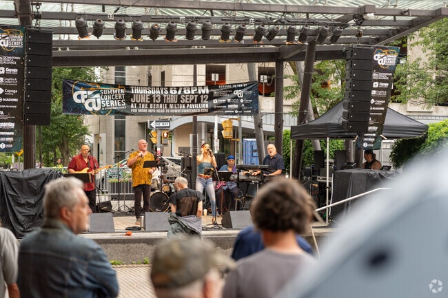 The CFCU Summer Concert Series is hosted at the Bernie Milton Pavillon in Ithaca.