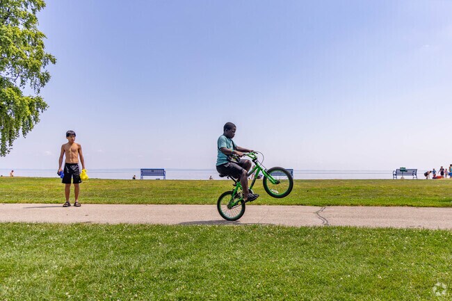 The children of Menominee North are often found playing throughout the neighborhood.