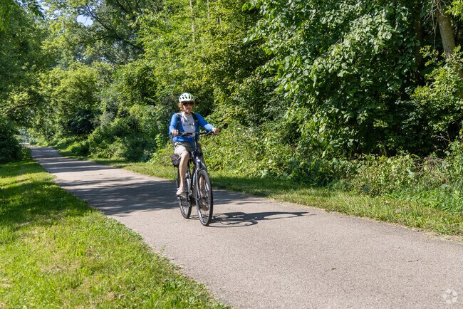 County Bike Trail offers local bike riders a secluded and scenic path through the woods.