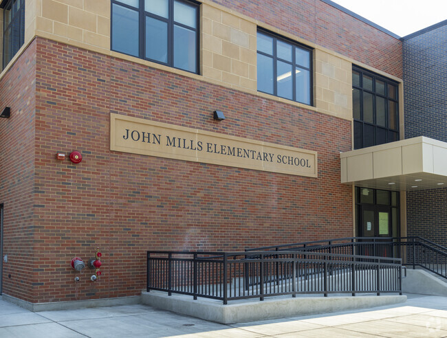 John Mills Elementary School sign in Elmwood Park.