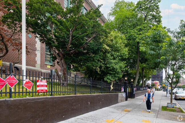 P.S. 139 Rego Park in Queens, New York is partially housed near a retail area.