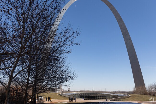 Just east of Midtown St. Louis is The Gateway Arch, a 630-foot-tall monument.