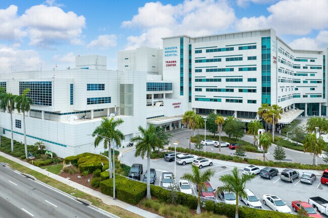 Sarasota Memorial Hospital is located at the north end of Southside on Tamiami Trail.