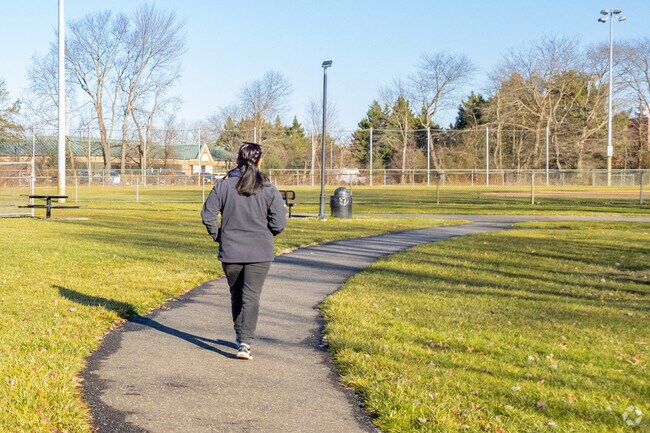 Get your steps in on the paved paths around the Kirkwood Park.