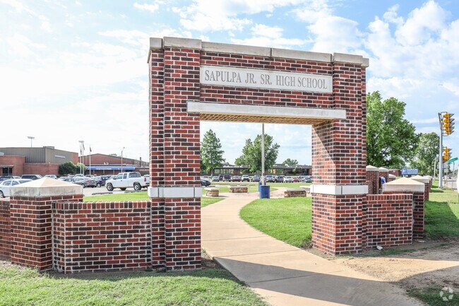 Sapulpa Junior and Senior High share a campus near downtown Sapulpa.