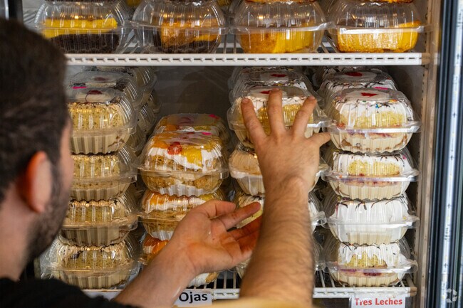 Sanchez Taqueria Y Panaderia is famous for its freshly made Tres Leches cakes and pastries.