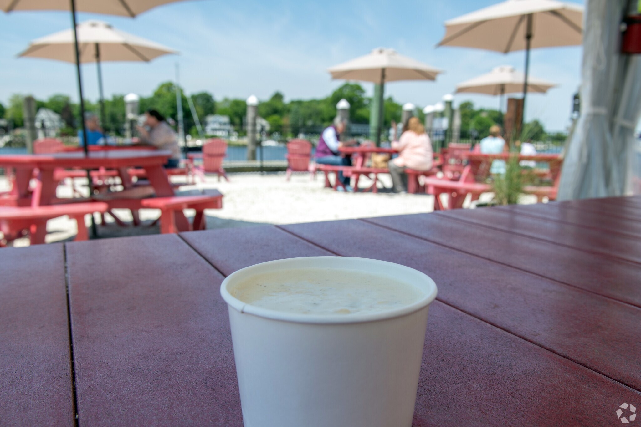 A cup of chowder at Blount Clam Shack is the perfect light lunch or afternoon snack.