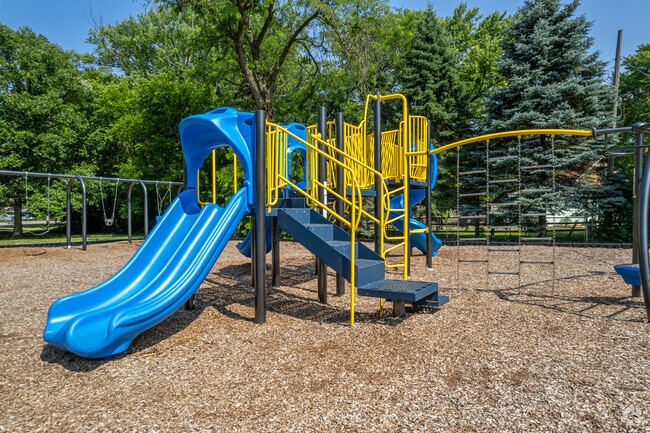 Matteson's Memorial Park has an exciting playground for kids, open fields, and walking paths.