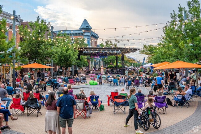 Old Town Square is a great place to enjoy events 10 minutes away from Indian Hills.