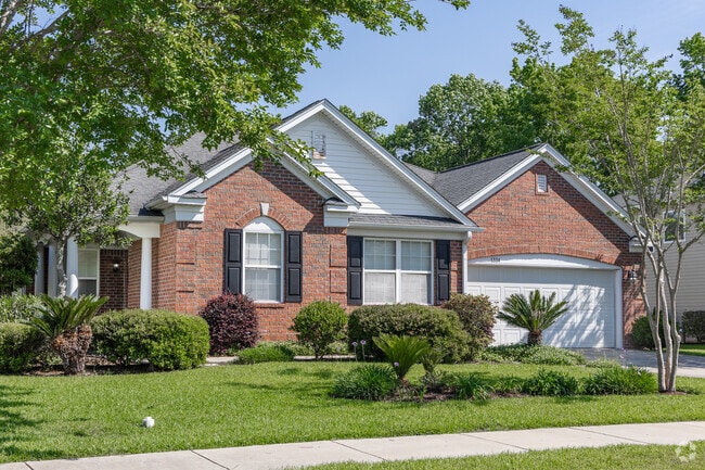 Hanahan has charming ranch style homes with two car garages.
