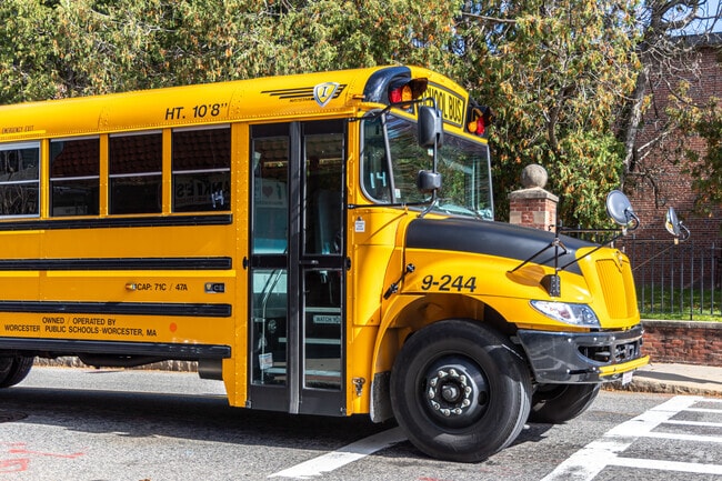 Children can catch the bus to get to school.