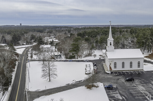 An aerial view of Samuel Fuller School in Middleboro, MA
