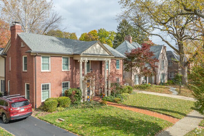 Stoic colonials in Butler-Tarkington have 2 stories of living space for larger families.