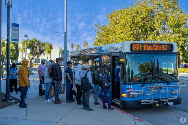 Boarding the public bus of Salinas.