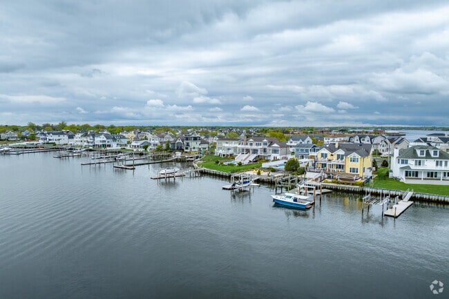 Many homes in Monmouth Beach have waterfront property with private boat docks.