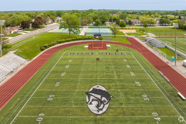 Roseville Area High School has an on-site sports stadium