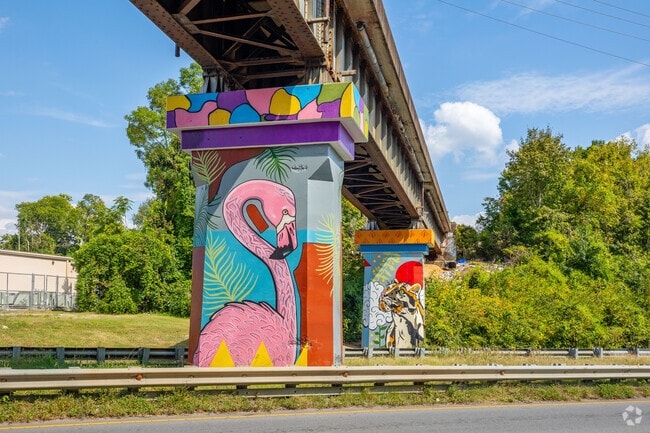 The Nashville Zoo at Grassmere has a newly painted mural near Glencliff.
