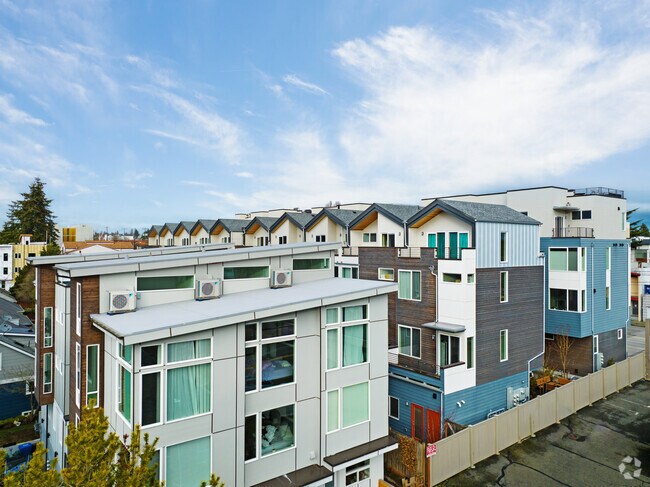 There are many newly constructed townhomes in Loyal Heights.