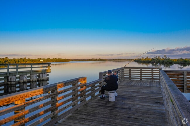 Halifax River fishing at sunrise is a peaceful pastime in Ormond By The Sea.