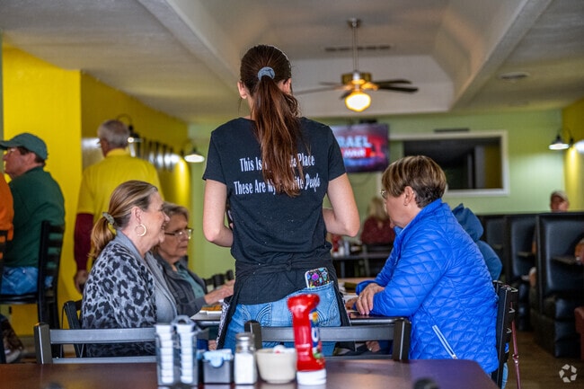 Locals gather every morning at Ricky's Pancake House in Pittsboro to socialize and eat.