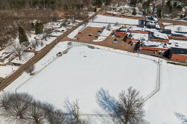 The baseball field can be seen here at Paul V Moore High School in Central Square.