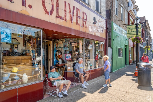 Catch up with friends on Brownsville Road in Mount Oliver Borough.