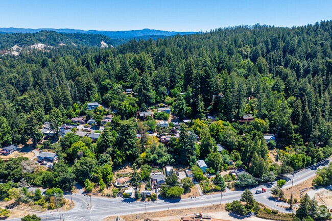 Homes in Mount Hermon are tucked into wooded hills with serene views of the Santa Cruz Mountains.