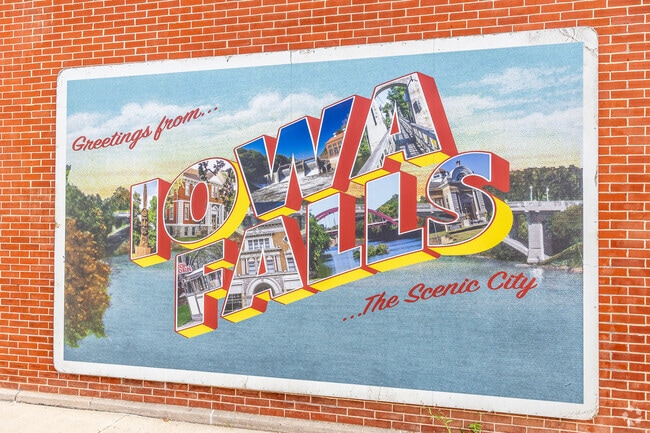 Murals and public artworks are scattered throughout Iowa Falls.