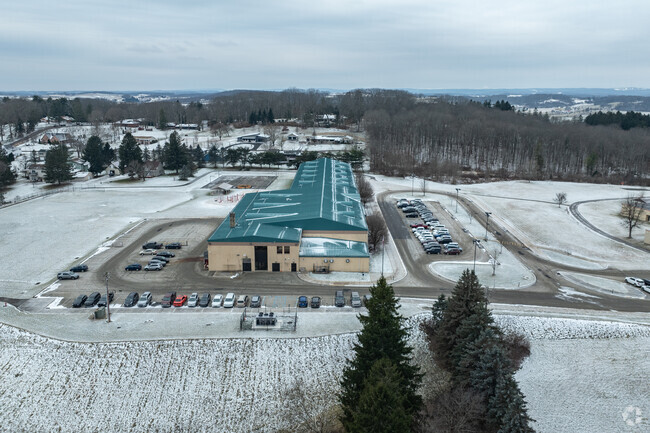 Eagle View Elementary School sits up on top of a hill.