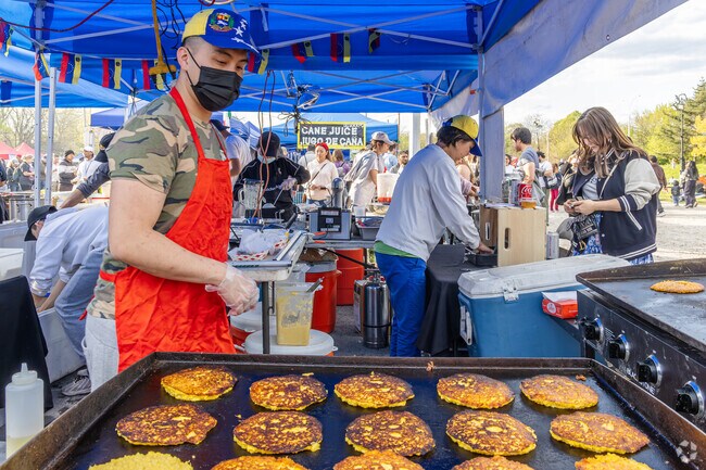 Venezuelan Cachapas at the Queens Night Market in Corona.