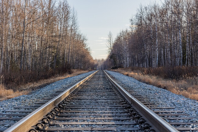 Railroad tracks can be found going throughout Meadow Lakes.