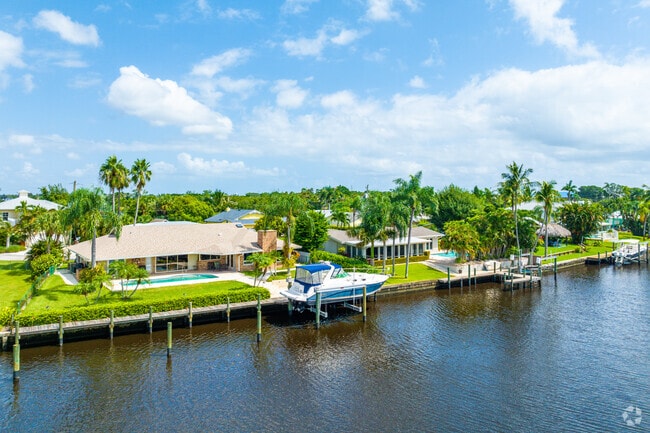 There are several waterfront homes with private docks in Willoughby.