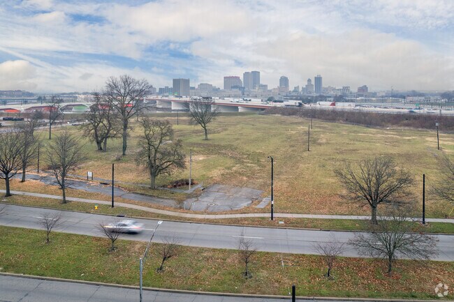 Wright-Dunbar runs south from West Third Street near the Great Miami River.