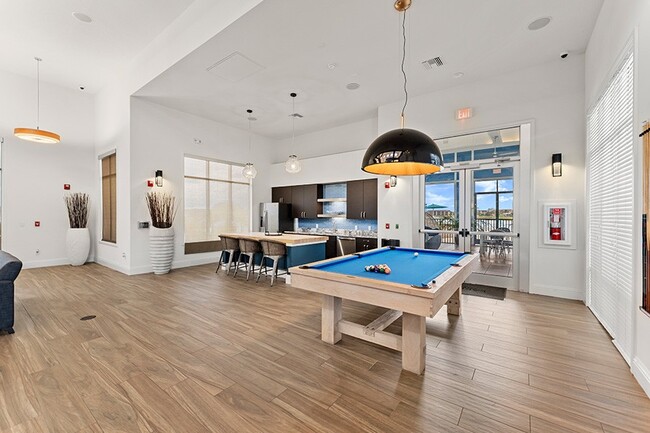 Clubhouse includes an entertainment kitchen and billiards
